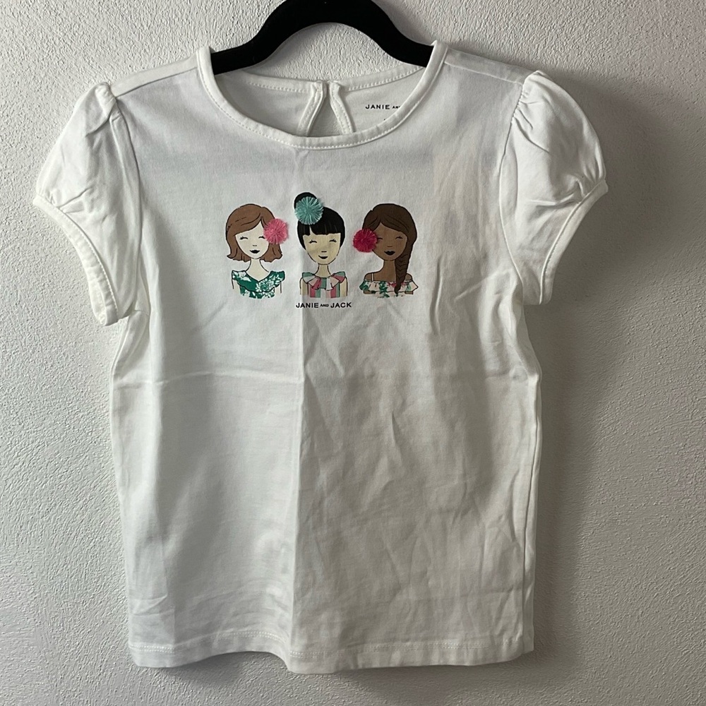 Girls Janie. and Jack Girl Trio Top Shirt Sz 6
